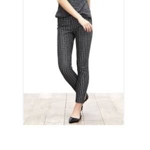 Banana Republic Sloan window pane gray and white trouser pants size 4